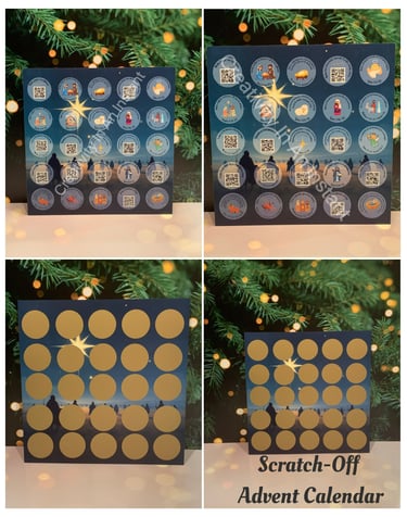 Scratch-Off Advent Calendar with Scriptures and Family Activities 