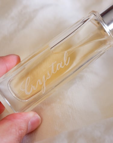 Hand engraved perfume bottle for a Jo Malone brand activation by NYC engraver Handwritten by Belle. 