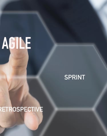 Prikaz Agile okvira za upravljanje projektima sa fokusom na Sprint, Planning i Integration – vizueln