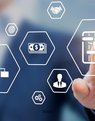  Digitalna transformacija kroz SaaS platformu – vizuelni prikaz integracije biznis procesa, finansij