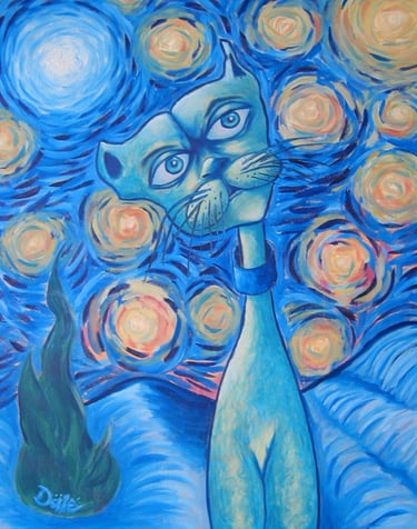 Dale Larner painting LeChat