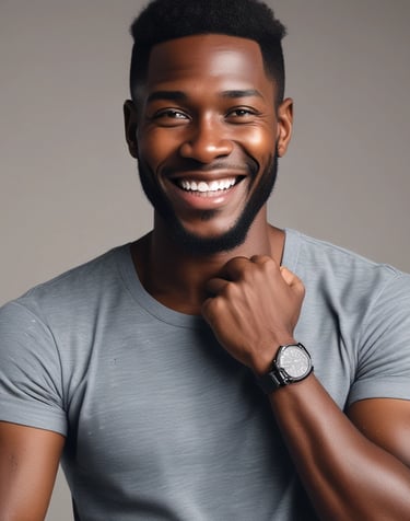 black  man with beard 