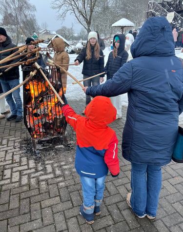 Cooking dragons tails on New Years Day