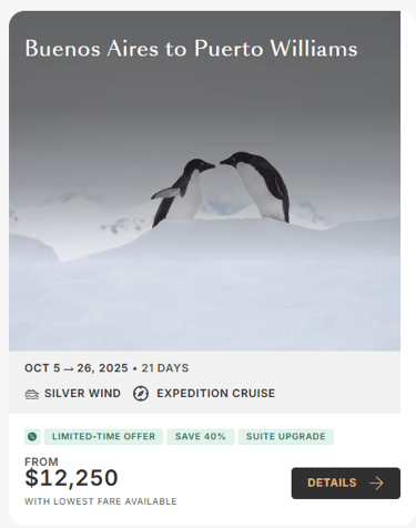 Silversea Package Buenos Aires to Puerto Williams