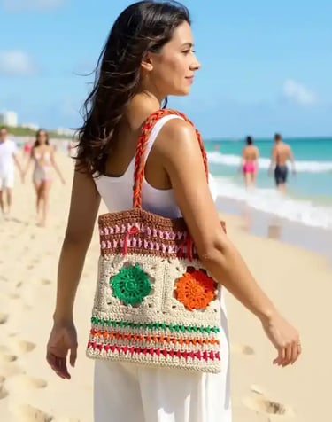Sac bandoulière au crochet Aline de Cachalabibi