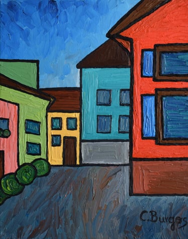 Cuadro Casas de pueblo