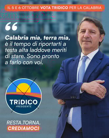 Pasquale Tridico on. candidato Governatore Calabria