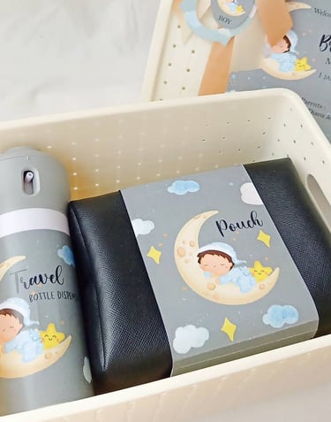 Souvenir hampers botol vacuum acara man yue, selapan, kelahiran