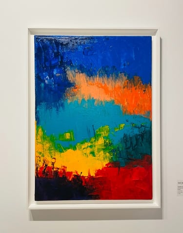 Tableau abstrait contemporain – Couleurs et textures – Jacqueline Poitevin – Collectionneurs d’art