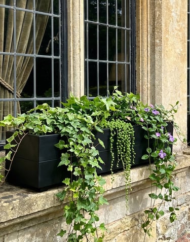 Window box flower planter made to size painted in colour bespoke size trough planter