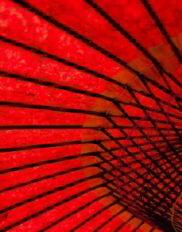 red Japanese umbrella