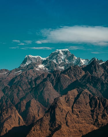 Snow Capped Mountains, Joshimath, Uttarakhand.