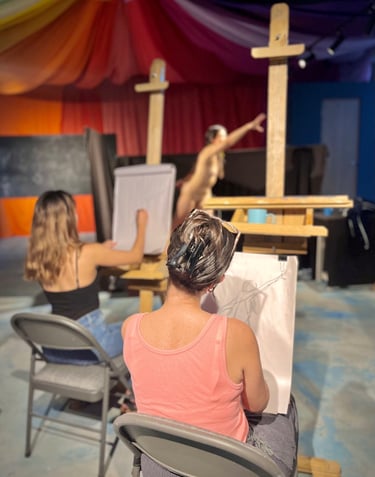 dibujo con modelo en vivo Puebla