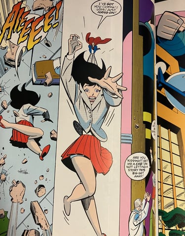 Superman Adventures - Lois Using her Super Chute