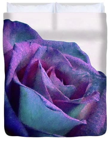 Digital image of a Rose design on a duvet cover.