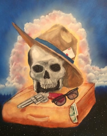 Deaths Head Tattoo by New Mexico Artist John Dick-Peddie