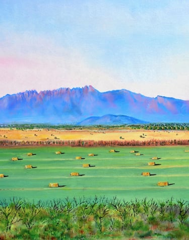 Hay Bales by New Mexico Artist John Dick-Peddie
