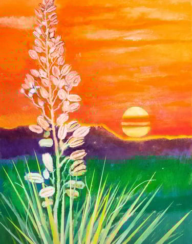 Yucca Sunrise by New Mexico Artist John Dick-Peddie