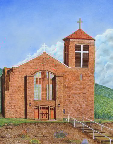 The Mission by New Mexico Artist John Dick-Peddie