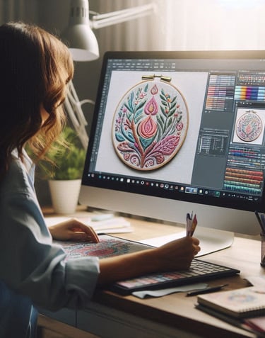 Thread Art Studio Expert Digitizing a Embroidery Design