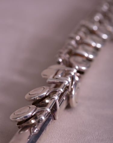 gros plan sur une flûte traversière