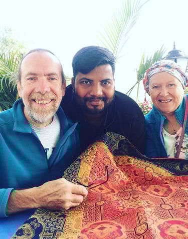 a man and woman posing for a picture