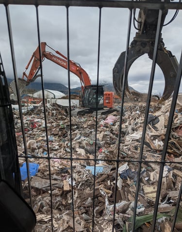 Excavator Landfill