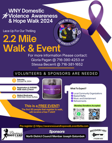 Domestic Violence Event flyer created by GMC Exquisite Events