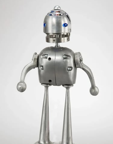 Robot sculpture by Santa Barbara sculptor Tal Avitzur