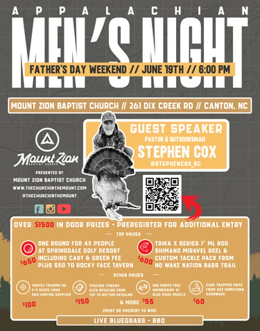 Appalachian Men's Night at Mount Zion Baptist in Canton, NC
