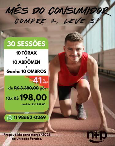 Depilação a Laser Não+Pelo Paraíso: 10x de R$ 198 - tórax, abdômen e ombros