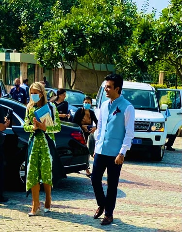 Chamber India president welcoming Queen Maxima of the Netherlands