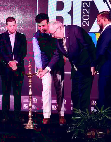 President of Chamber India with the Ambassador of Uruguay