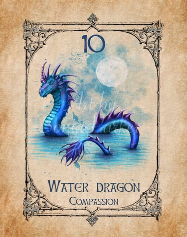 Water Dragon card from the animal spirit oracle deck
