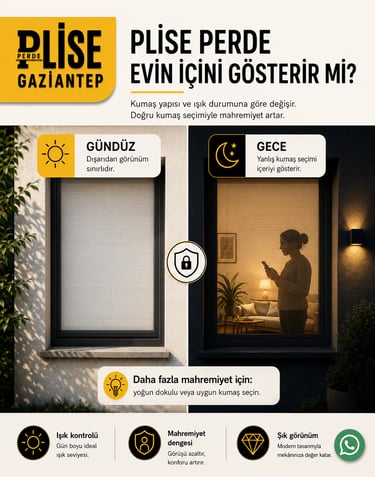 YANLI KUMAŞ SEÇİMİ PLİSE PERDE