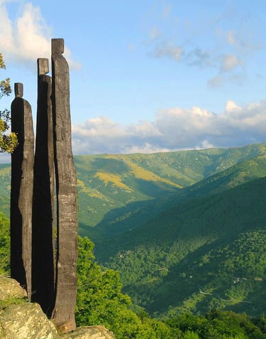 Panorama sur le Parc naturel régional des Monts d'Ardèche