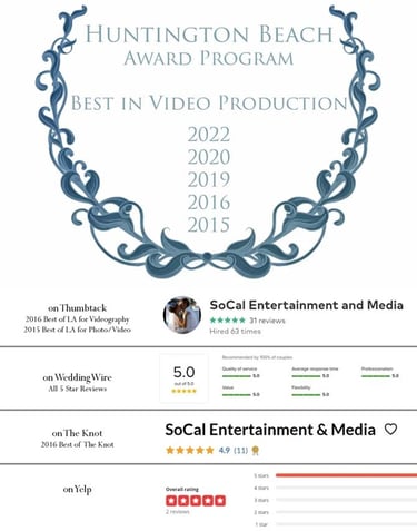 SoCal Entertainment and Media - Expert Wedding Videography in San Diego County 20+ years