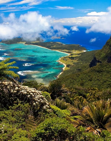 View from the top of Mount Gower on the Sea to Summit Climb