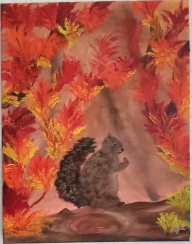 Squirrel (painting) Kylee Nicole Smith