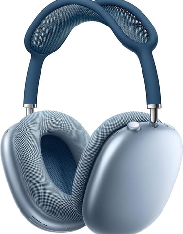 a pair of apple airpod headphones with earset and earphones