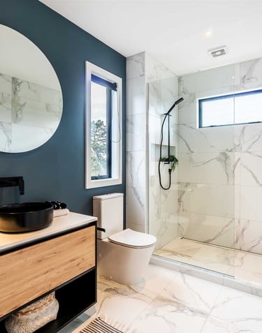 Interior painting of bathroom