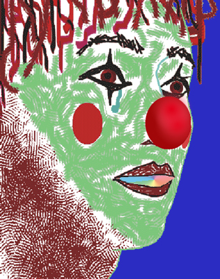 Clown filled with sorrow - Fractal Painter