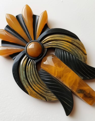 Vintage Butterscotch Bakelite Brooch