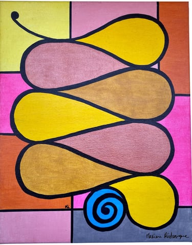 Toile tableau lampe Ligne couleurs maxime Risbourque