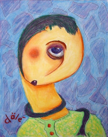 Dale Larner painting pastel lady