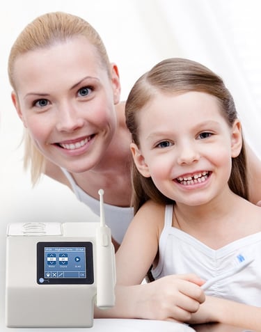 Soin naturel familial pour dents et gencives: jet dentaire à l'ozone Aquolab