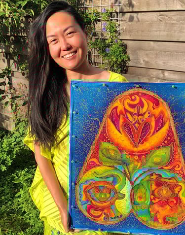 Batik Artist, Shuen Li Spirit, Art for the Gentle Spirit, Netherlands, Batik Artwork