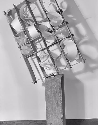 found object sculpture, contemporary sculpture, abstract work, a