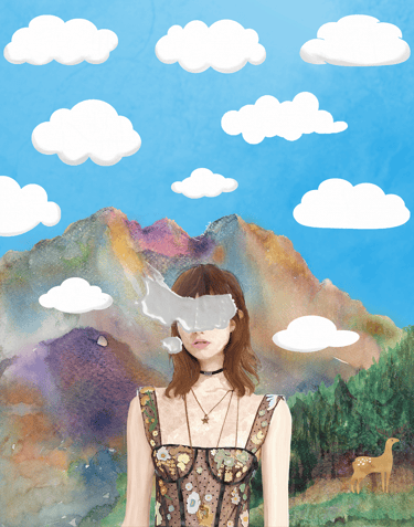 Benoît Daniel-Pham, artist, illustration, fashion, artwork, oil on canvas, Vogue, Dior 