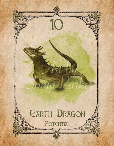 Earth Dragon card from the Animal Spirit Oracle Deck